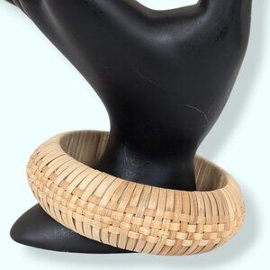 (2/$20) Woven Wicker Bangle Bracelet